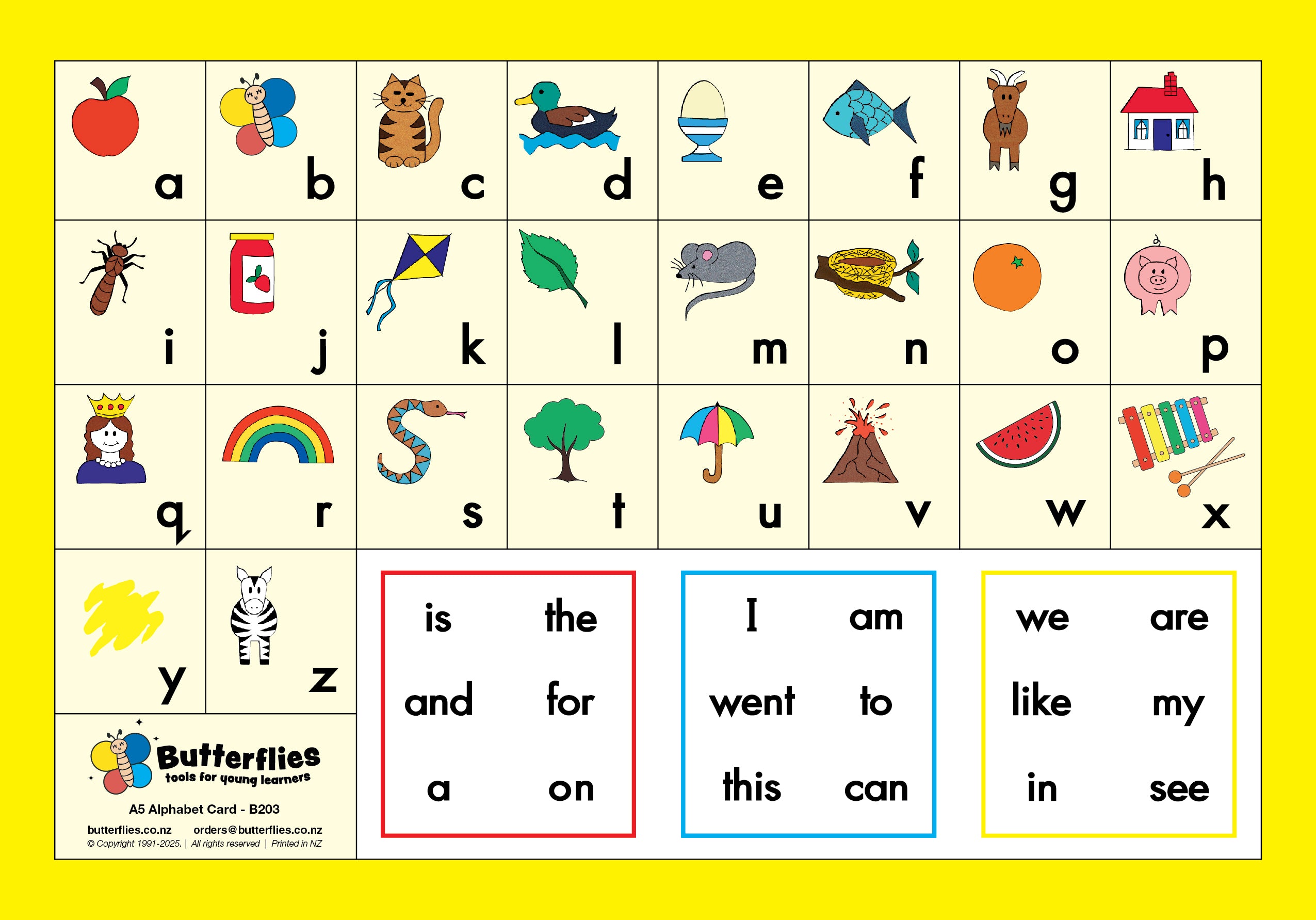 Alphabet – Butterflies